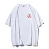 Camiseta de Verano Holgada de Algodón Puro Talla Grande con Estampado de Letras Manga Corta Estilo Coreano Ins
