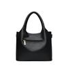 Bolsa Feminina de Couro com Padrão de Vaca Mais Vendida no Comércio Exterior 2026 Nova Moda Bolsa Plissada Simples Bolsa Tote de Couro Genuíno para o Dia a Dia Canguru