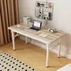 Mesa Plegable para Computadora de Escritorio, Escritorio con Bordes Envueltos, Escritorio para Escribir en Casa, Mesa de Estudio, Casa de Alquiler, Mesa de Comedor Simple, Tocador