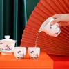 Gai Bowl Conjunto de Chá Kung Fu Xícara de Chá de Porcelana Branca Dehua Atividades da Empresa Guochao Presente de Seguro Imobiliário logo Atacado