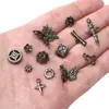 Corona de Flor de Aleación Cuentas Espaciadoras de Serpiente Accesorios de Base de Flor Materiales Hechos a Mano para DIY Cadenas para Teléfono Colgantes Charms para Pendientes Materiales para Colgantes Venta al por Mayor