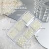 Decoraciones para Uñas Alto Brillo Fondo Plano Tamaño Mixto Perlas de Arroz Blanco Puro Decoraciones Estilo Japonés Accesorios 3D para Uñas Pedrería Cuentas