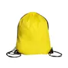 Saco de Malha para Fermentação Atacado, Calças com Bolso de Aba e Cordão com Logo Colorido Impresso, Mochila de Poliéster Costurada com Cordão para Armazenamento