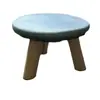 Banqueta Baixa de Madeira Maciça, Banqueta Cogumelo, Banqueta Pequena de Tecido para Uso Doméstico, Adequada para Crianças e Adultos, Mesa de Centro, Quarto, Sala de Estar, Banqueta Redonda Criativa para Trocar de Sapatos