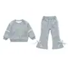 Conjunto Elegante para Niña Primavera y Otoño 2026 Nuevo Sudadera Casual Infantil Conjunto de Primavera para Bebé Niña Conjunto de Dos Piezas con Lazo