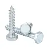 Entrega Ultra Rápida de Tornillos Autorroscantes Hexagonales Exteriores Grado 4.8 Zinc Azul y Blanco M6~M12 Rosca Completa y Media Rosca Tornillos para Madera