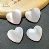 Acessório de cabelo com pingente duplo em forma de coração de madrepérola rosa para acessório de joia DIY material natural