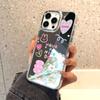 Funda Espejo de Flores en Forma de Corazón Adecuada para iPhone 17 Pro Max, iPhone 15, Apple 13/14 Agujero Grande, iPhone 16 Espejo de Maquillaje