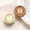 Lançamento de novos produtos: Série floral europeia de 26 letras latão maciço selante para convites de casamento e lembrancinhas de festa