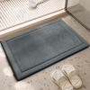Envío Transfronterizo Alfombrilla de Baño de Esponja Espesa, Alfombrilla de Puerta de Baño de Franela Absorbente de Agua y de Secado Rápido, Alfombrilla Antideslizante