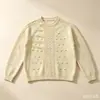Suéter de punto lindo con diseño de puntos, cuello redondo, estilo europeo y americano, transfronterizo, para mujer, nuevo, versátil para otoño e invierno, tejido suelto
