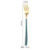Acero Inoxidable 304 Cuchara Tenedor Estilo Coreano Mango Largo Engrosado Cuchara Mezcladora Cuchara para Café Cuchara para Cena Doméstica Logo Imprimible