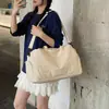 Bolsa de Lona Portátil Ligera para Salidas Transfronterizas de Gran Capacidad para Viajes, Bolso de Mujer, Bolsa Tote Simple Casual, Bolso de Hombro Cruzado