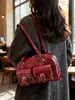 Bolso Retro Boston Transfronterizo para Mujer Moda Nueva Tendencia Otoño e Invierno Bolso de Mano de Nicho para Viajar Bolso de Hombro