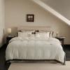 Conjunto de Roupa de Cama Minimalista de Luxo em Veludo de Leite de Quatro Peças na Cor Marrom Maillard para Outono e Inverno