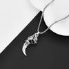 Colar de dente de lobo masculino europeu e americano acessórios de moda senso de design avançado pingente de nicho Ruan Shuai luxo leve hip hop joias de personalidade