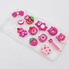 Linda serie de ositos de fresa hecho a mano diy funda para teléfono móvil pasador manicura hebilla para zapato parche pegamento crema resina accesorios