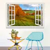 Cenário Florestal: Adesivos de Janela Falsa Criativos Populares com Efeito 3D para Decoração de Sala de Estar e Quarto de Casa Adesivos de Parede