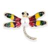 Broche Lanhao Libélula Pérola Botão Lenço de Seda Broche Estilo Coreano Japonês Alfinete de Colar Botão de Lenço Joias Esmaltadas Alfinete Corsage