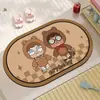 Alfombrilla Absorbente para Baño Crybaby para Uso en Casa, Alfombrilla Antideslizante de Secado Rápido de Tierra de Diatomeas para Inodoro, Entrada