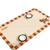 Mantel Rectangular de Cuero de Alta Gama para Mesa de Café, Impermeable, Resistente al Aceite, Lavable, Resistente al Calor, Aislante Térmico