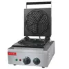 Jieyi comercial eléctrica en forma de corazón FY-215 máquina para hacer gofres de una sola cabeza máquina para hacer muffins equipo para snacks