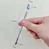 Empurrador de Aço Fácil de Cortar para Nail Art, Removedor de Cutícula Fino e Afiado de Duas Pontas, Ferramenta de Aço Inoxidável para Salão de Unhas