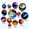 Imanes de Refrigerador Tridimensionales del Sistema Solar de Cristal Ocho Planetas Transfronterizos Adornos de Cristal Cristales de Vidrio Magnéticos Ayudas Didácticas de Astronomía