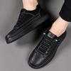 Zapatos blancos para hombre tendencia 2025 zapatos de cuero estilo británico para hombre casuales de corte bajo deportivos de pedal una generación de cabello