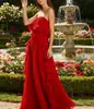 Nuevo Vestido Largo de Verano 2026 Estilo Europeo y Americano Sin Tirantes Plisado con Volantes Estilo Vacaciones Vestido de Gasa