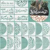 Plantillas de Cartas de Bienvenida Temáticas de Flores Silvestres Transfronterizas Personalizadas por la Fábrica de Origen Plantillas para Pintar Letreros de Madera
