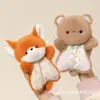 Brinquedo de pelúcia tipo puff, boneca de pelúcia de ovelhinha, fantoche de mão companheiro para apertar, brinquedo de pelúcia, presente de aniversário infantil para meninas