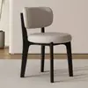 Silla moderna minimalista nórdica para el hogar de madera maciza, silla de diseñador italiano de lujo ligero con respaldo, silla de comedor para apartamentos pequeños