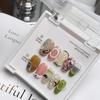 Unhas artesanais vestíveis no atacado, de alta qualidade, estilo luxuoso e acessível, manicure rosa fofa, adesivos curtos para manicure diária