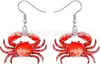 Aretes de acrílico tortuga cangrejo y animal marino joyería para orejas regalos para mujeres y niñas