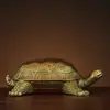 Enfeite de Tartaruga de Cobre, Tartaruga de Latão da Longevidade, Miniatura de Tartaruga de Cobre para Festa de Aniversário, Animal Tartaruga Pisoteada para Aniversário