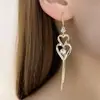 Pendientes de nudo permanente concéntrico, elegantes y a la moda, de lujo ligero, nuevos y modernos, pendientes largos con borla elegantes para mujer 2022
