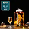 Botella de Vino de Vidrio para Uso Doméstico, Frasco Sellado de Gama Alta para Remojar Ginseng y Vino Medicinal, Recipiente para Vino con Pico, Botella de Vino Especial