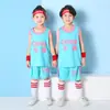 Conjunto de Uniforme de Basquete Infantil Estampado Colete Jersey para Meninos Roupas de Treino Esportivo de Performance para Meninas Jovens Primavera e Verão