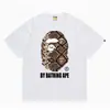24 Tendencia Caliente de Verano en Línea: Camiseta bAPe Cabeza de Mono, Diseño Camuflaje, Camiseta Unisex de Manga Corta con Cuello Redondo