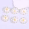 Parche de resina para pendientes, accesorios para el cabello, material para manualidades, margaritas gelatinosas suaves de 20 mm de grosor