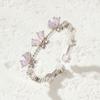 Anel Borboleta Leve e Inteligente com Abertura Ajustável Doce e Delicado Vermelho Rosa Inseto Anel de Dedo Novo Anel Micro Cravejado