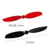 Hélice de Agujero de 1.2 mm Hélice de Dos Palas de 75 mm Hélice Adelante y Atrás para Aviones Modelo Motor de Copa Hueca 8520 1020