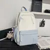 Mochila escolar bicolor para hombres y mujeres, adecuada para estudiantes de secundaria, preparatoria y universidad, para clases, salidas, uso casual, ligera, moderna y genial