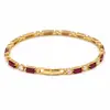 Pulseira feminina estilo popular cruzada estilo luxo leve pulseira feminina de zircônia colorida toque de alta qualidade estilo europeu e americano pulseira de strass atacado