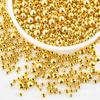 Venta al por mayor de cuentas sueltas no porosas de plata y oro brillante, accesorios de joyería para uñas DIY, perlas de imitación ABS, material hecho a mano, bolsa