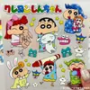 Crayon Shin-chan Lindos Pegatinas Estéreo de Gelatina 3D Lindo Sr. Papa Cara DIY Funda para Teléfono Tablet Pegatinas Impermeables