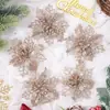 Bestseller transfronterizo 9CM flores artificiales decorativas de plástico corona de Navidad DIY decoraciones colgantes decoraciones para fiesta de Navidad al por mayor
