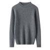 Otoño e Invierno nuevo suéter de cachemira para niños engrosado a rayas suéter de medio cuello alto de color sólido jersey de punto para niños camisa básica de punto