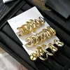 Brincos de Franja Simples Criativos Personalidade Forma de C Gota d'Água Grão Conjunto de 9 Peças Atacado Luxo Leve Toque de Alta Qualidade Estilo Férias